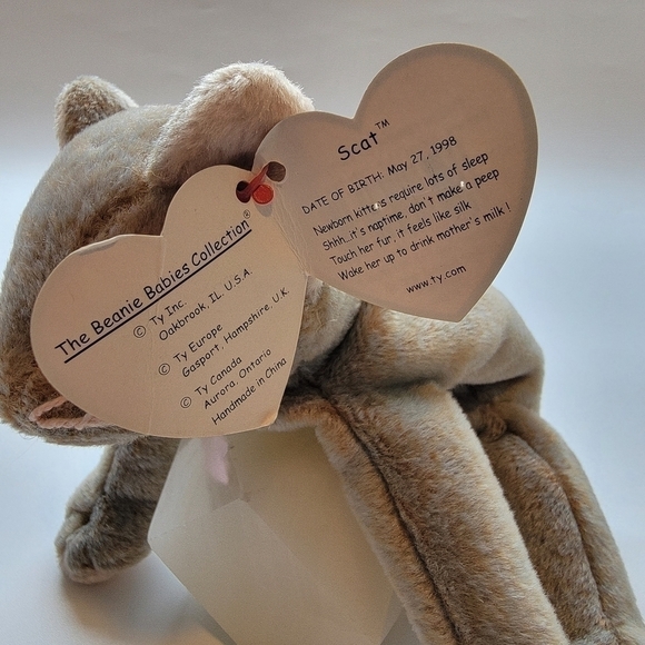 SCAT the Cat - TY Beanie Baby Vintage Y2K 1998 NWT - Picture 8 of 11